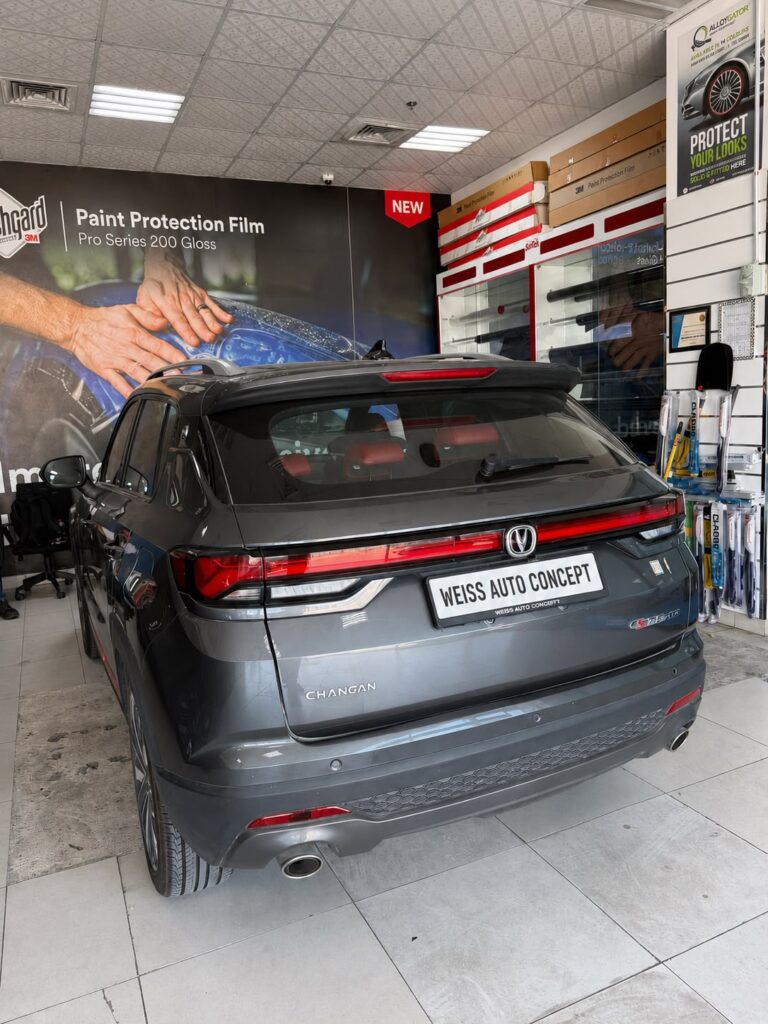 2025 Changan CS35 Plus rear view at Weiss Auto Concept Dubai