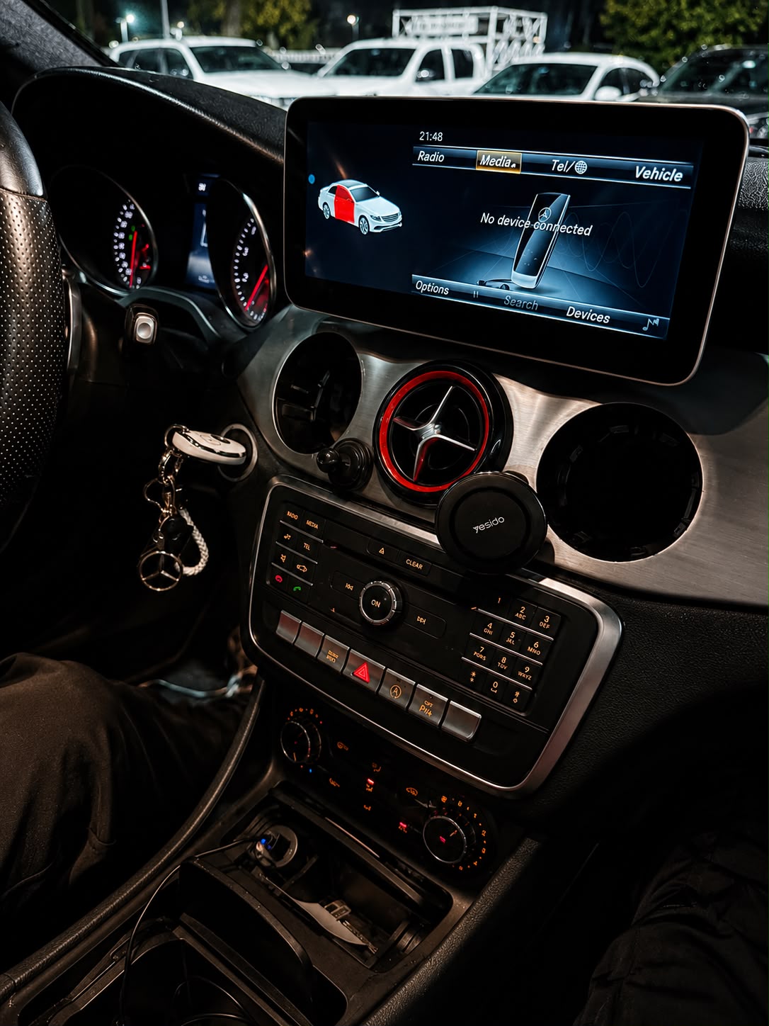 Mercedes CLA250 head unit factory menu after successful coding