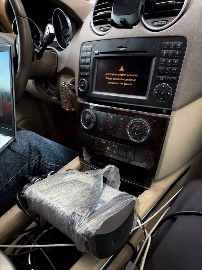 Mercedes ML-Class anti-theft protection activated warning in Dubai
