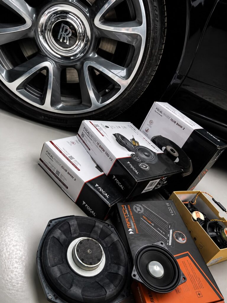 Focal and Match speaker system for a Rolls-Royce Ghost sound upgrade in Dubai