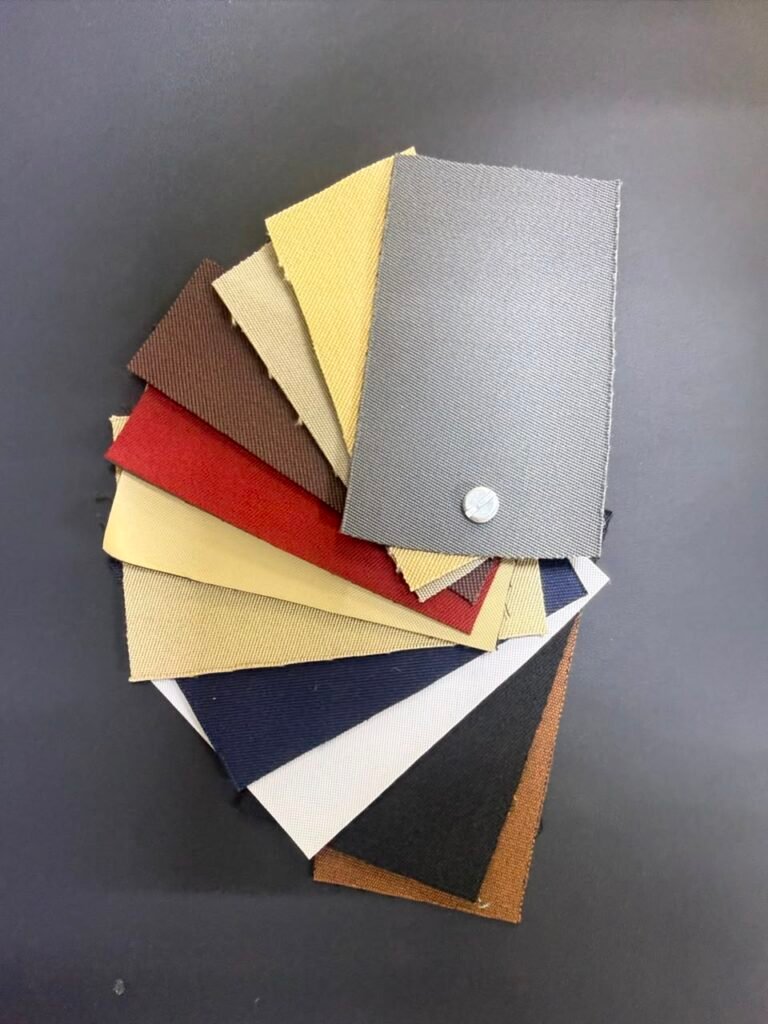 Soft top fabric color samples available at Weiss Auto Concept Dubai