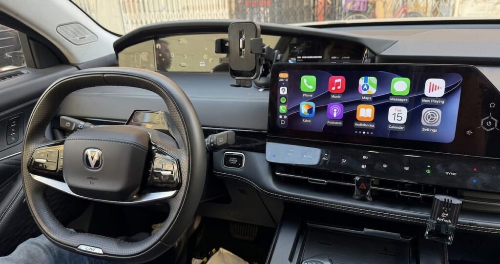 Changan UNI-K iDD factory screen with wireless Apple CarPlay installed by Weiss Auto Concept Dubai