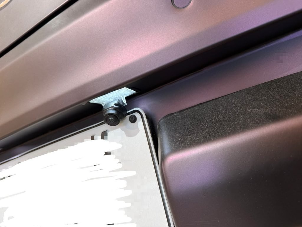 Rear 360 camera at Mercedes CLE licence plate light