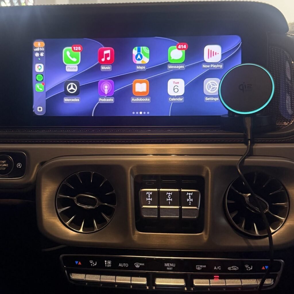 2019 Mercedes-AMG G63 native Apple CarPlay on original 12.3-inch NTG5.5 screen in Dubai